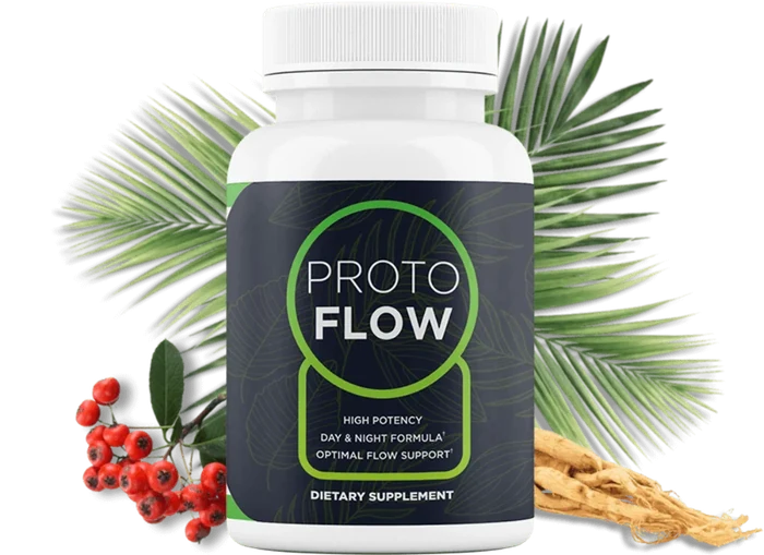 ProtoFlow prostate formula bottle with 60 capsules
